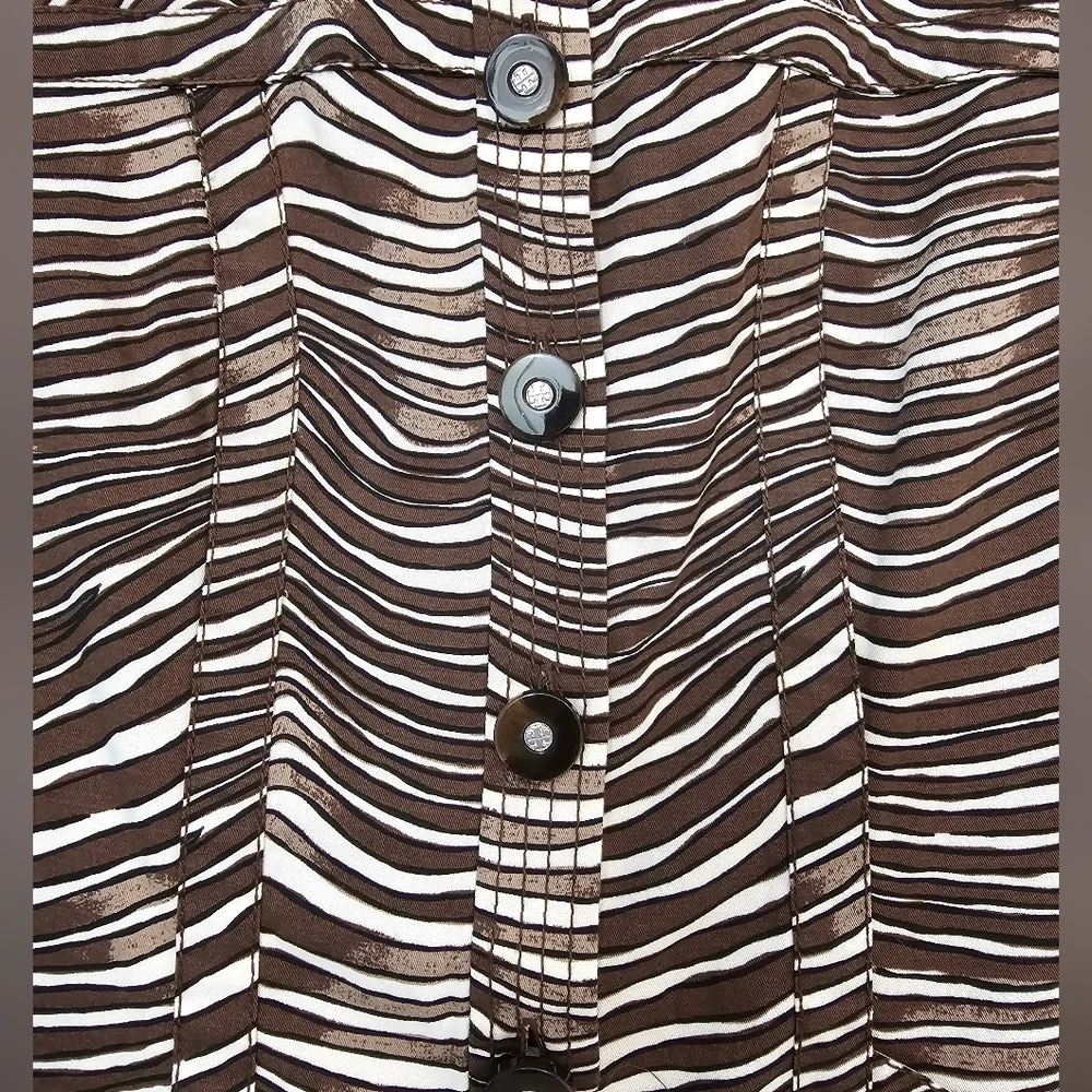 New Tory Burch Zebra Striped Dress sz 2 - Picture 3 of 8